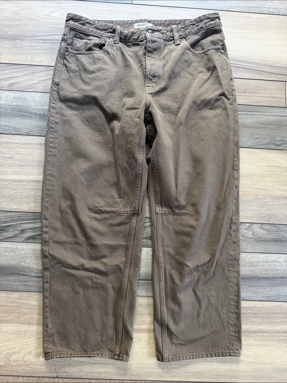 Madewell Brown Darted Barrel Leg Jeans